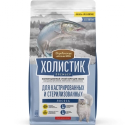 Деревенские лакомства Холистик Премьер сухой корм д/кошек кастр. и стерил. 400г лосось в зоомагазине gavgav-market Деревенские лакомства Холистик Премьер сухой корм д/кошек кастр. и стерил. 400г лосось в зоомагазине gavgav-market