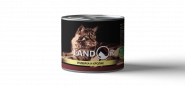 LANDOR Turkey and Rabbit for Cats Консерва для  кошек с индейкой и кроликом, 200 гр