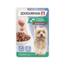 Зоогурман Корм консервированный для взрослых собак с телятиной и индейкой 85 гр зоомагазине gavgav-market