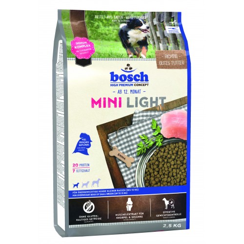 Bosch Mini Light Полнорационный корм для собак маленьких пород, склонных к полноте и с избыточным весом (2,5 кг) зоомагазине gavgav-market