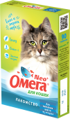 Омега Neo+ Мультивитаминное лакомство для кошек для выведения шерсти (90 табл.)