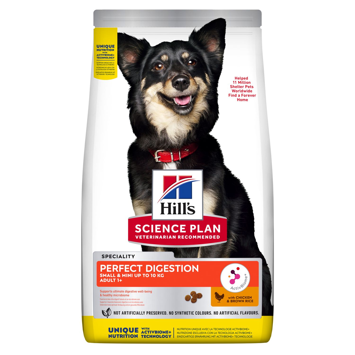 Hill's Science Plan PERFECT DIGESTION SMALL & MINI для взрослых собак мелких пород, с курицей и коричневым рисом 1,5кг зоомагазине gavgav-market