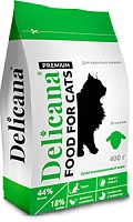 Delicana Сухой корм для взрослых кошек с ягненком, 1,5 кг