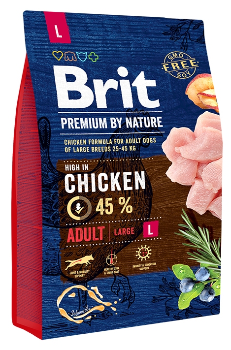 BRIT Premium by Nature Adult L Корм для взрослых собак крупных пород (3 кг) зоомагазине gavgav-market
