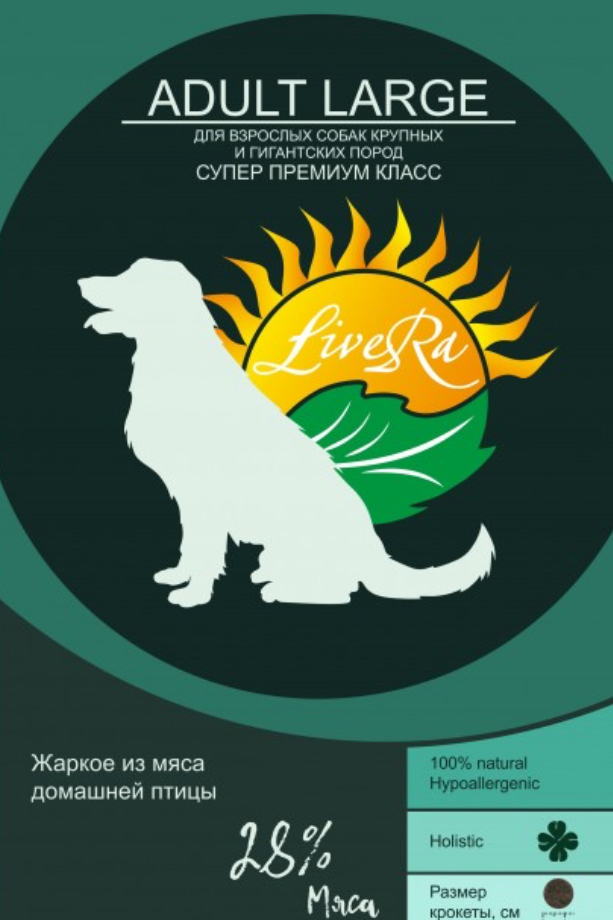 LiveRa Adult Large Полнорационный корм для собак крупных пород, 7кг. зоомагазине gavgav-market