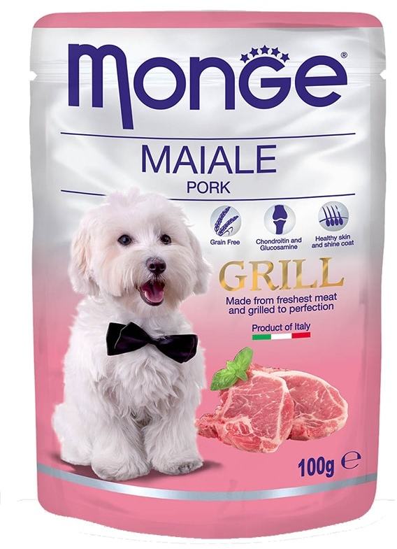 Monge Dog Grill Pouch паучи для собак свинина 100г зоомагазине gavgav-market