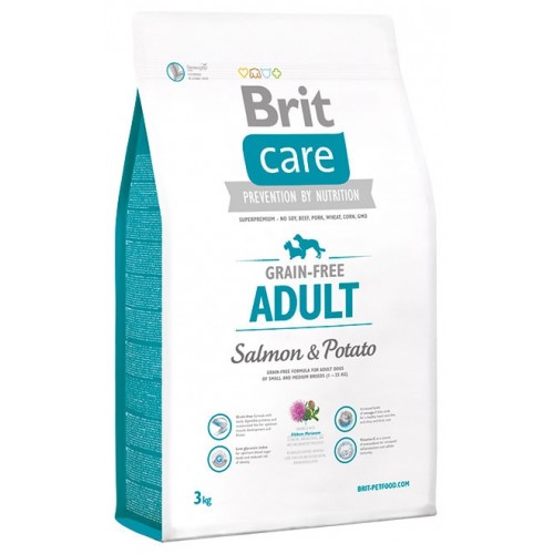 BRIT Care Adult Small&Medium Breed Salmon&Potato Для взрослых собак мелких и средних пород с лососем и картофелем (3 кг) зоомагазине gavgav-market