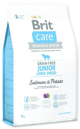 BRIT Care Junior Large Breed Salmon&Potato Для молодых собак крупных пород с лососем и картофелем (3 кг) зоомагазине gavgav-market