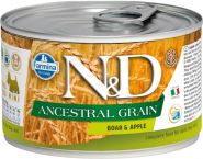 Farmina N&D Ancestral Grain Консервы низкозерновые для собак мелких пород, кабан с яблоком 140г зоомагазине gavgav-market