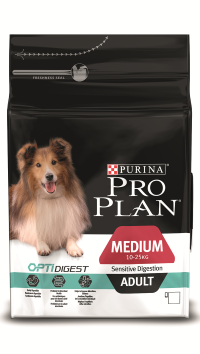 Pro Plan MEDIUM ADULT SENSITIVE DIGESTION Корм для собак средних пород с чувствительным пищеварением с ягненком и рисом (3 кг) зоомагазине gavgav-market