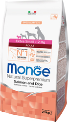 Monge Dog Speciality Line Extra Small Adult Salmon & Rice Корм для собак миниатюрных пород с лососем и рисом (2,5 кг) зоомагазине gavgav-market