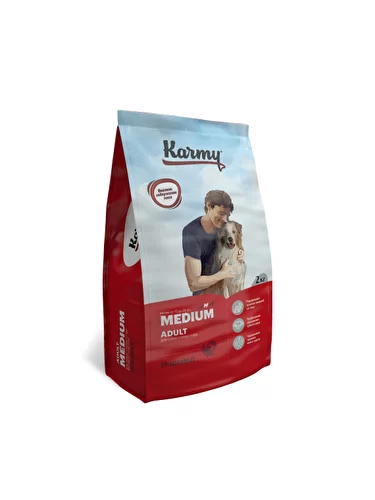Karmy Medium Adult сухой корм для собак средних пород старше 1 года Индейка 2 кг зоомагазине gavgav-market