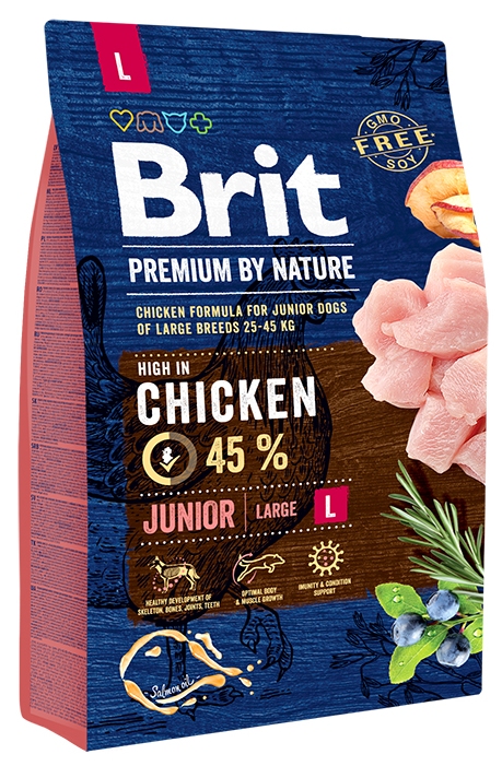 BRIT Premium by Nature Junior L Корм для молодых собак крупных пород (3 кг) зоомагазине gavgav-market