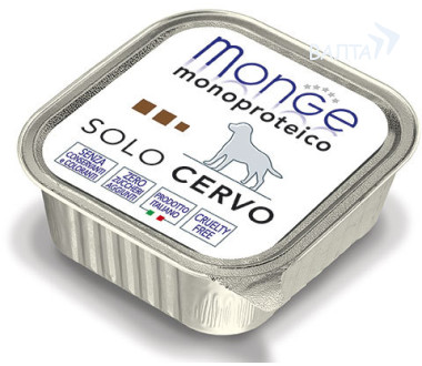 Monge Dog Monoproteico Solo Cervo Паштет для собак из оленины (150 г) зоомагазине gavgav-market