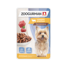 Зоогурман Корм консервированный для взрослых собак с говядиной отборной 85 гр зоомагазине gavgav-market
