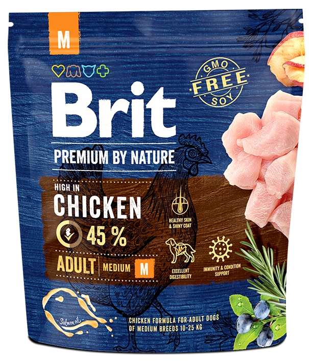 BRIT Premium by Nature Adult M Корм для взрослых собак средних пород (1 кг) зоомагазине gavgav-market