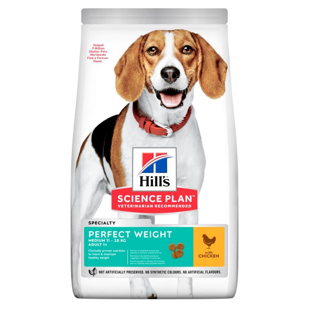 Hill's Canine Adult Perfect Weight Medium - Для собак средних пород низкокалорийный (12 кг) зоомагазине gavgav-market