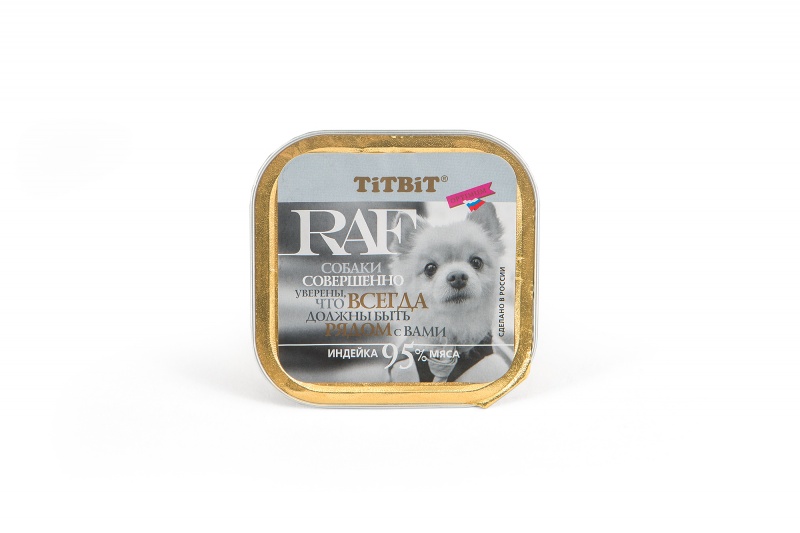 Консервы для собак RAF Индейка 100 г - ламистер зоомагазине gavgav-market