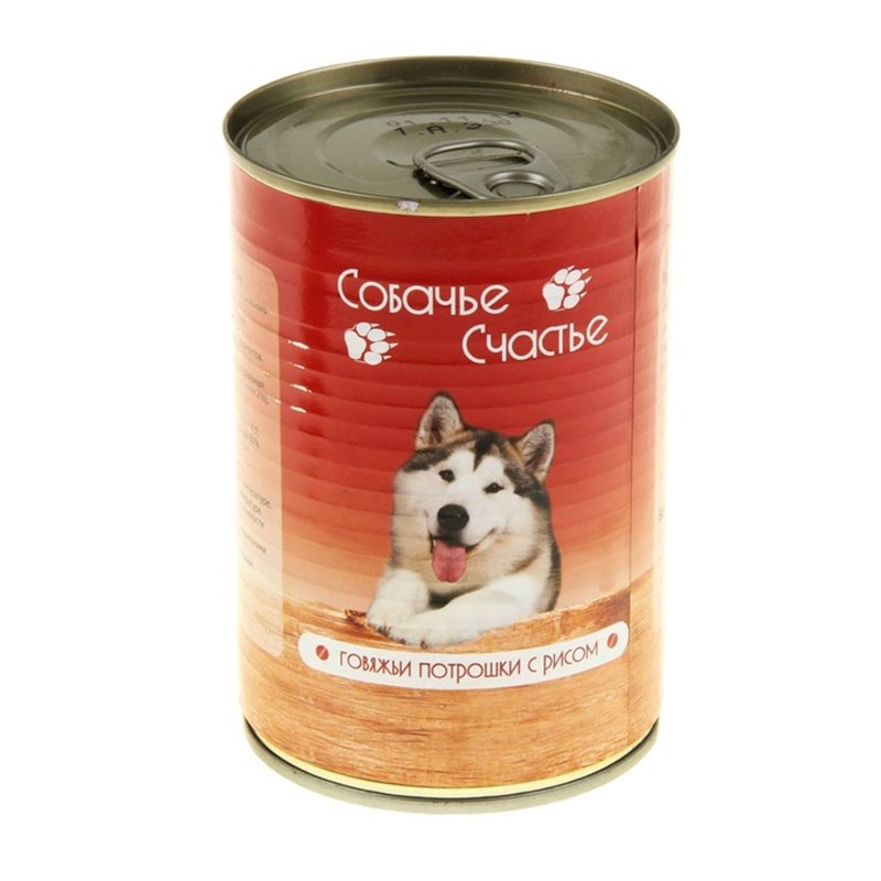Собачье Счастье Говяжьи потрошки с рисом (410 г) зоомагазине gavgav-market