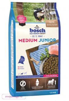 Bosch Junior Medium Полнорационный корм для щенков средних пород (1 кг) зоомагазине gavgav-market