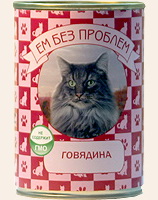 ЕМ БЕЗ ПРОБЛЕМ Говядина для кошек (410 г)