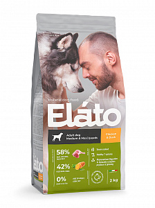 Elato Holistic Adult Dog Medium & Maxi Chicken & Duck Корм для взрослых собак средних и крупных пород с курицей и уткой 2 кг зоомагазине gavgav-market