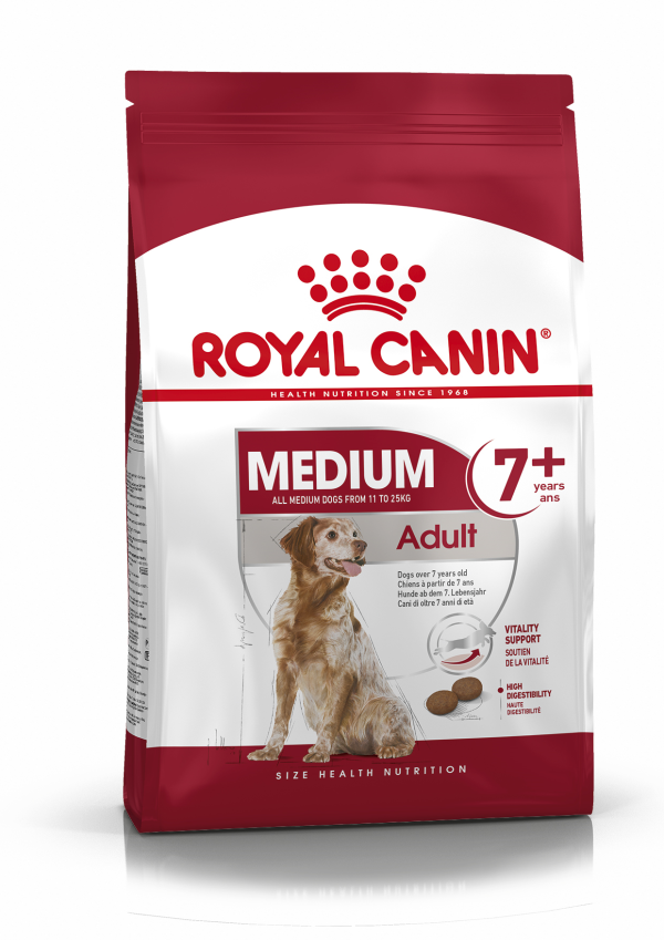 Royal Canin Medium Adult 7+ Корм для собак средних размеров в возрасте от 7 лет (4 кг) зоомагазине gavgav-market