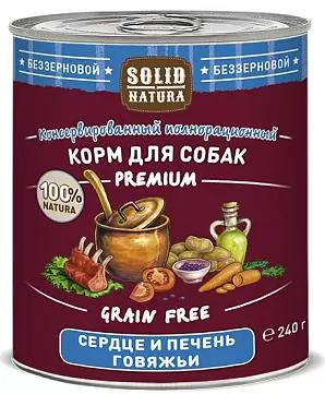 Solid Natura Premium Сердце и печень говяжьи для взрослых собак всех пород 0,24 кг зоомагазине gavgav-market Solid Natura Premium Сердце и печень говяжьи для взрослых собак всех пород 0,24 кг зоомагазине gavgav-market