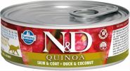 Farmina N&D Quinoa Консервы для кошек с киноа, утка и кокос 80 гр