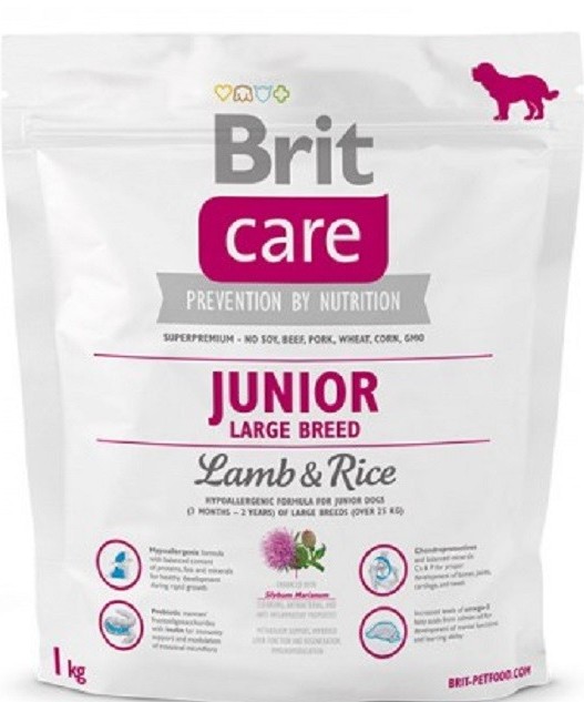 BRIT Care Junior Large Breed Lamb&Rice Для щенков и молодых собак крупных пород с ягненком и рисом (1 кг) зоомагазине gavgav-market