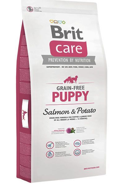 BRIT Care Puppy Salmon&Potato Для щенков и юниоров всех пород с лососем и картофелем (12 кг) зоомагазине gavgav-market