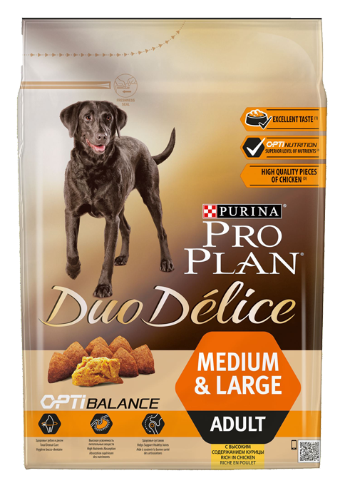 Pro Plan Duo Delice Для взрослых собак с курицей (2,5 кг) зоомагазине gavgav-market