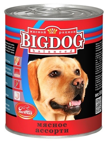 Зоогурман BIG DOG Консервы для собак Мясное ассорти (850 г) зоомагазине gavgav-market