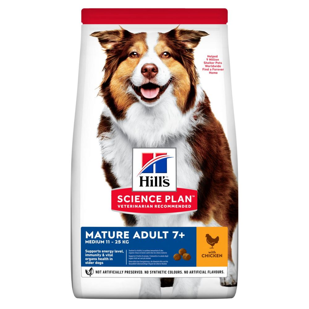 Hill's Canine Science Plan Mature Adult 7+ Medium with Chicken - Для пожилых собак средних пород с курицей (12 кг) зоомагазине gavgav-market