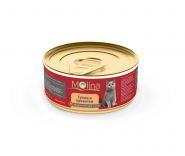 Molina Консерва для кошек Филе тунца с креветками в соусе. 80г
