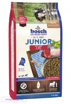 Bosch Junior with Lamb & Rice Полнорационный корм для щенков с чувствительным пищеварением (1 кг) зоомагазине gavgav-market