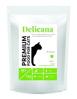 Delicana Сухой корм для стерилизованных кошек и кастрированных котов с ягненком, 1,5 кг