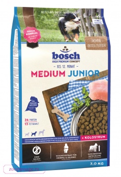 Bosch Junior Medium Полнорационный корм для щенков средних пород (3 кг) зоомагазине gavgav-market