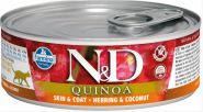 Farmina N&D Quinoa Консервы для кошек с киноа, сельдь и кокос 80 гр