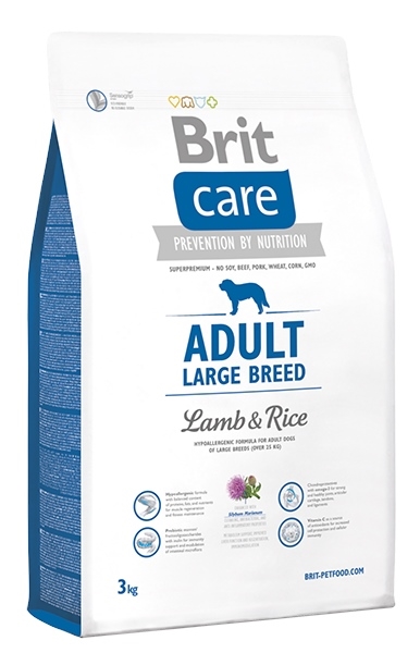 BRIT Care Adult Large Breed Lamb&Rice Для взрослых собак крупных пород с ягненком и рисом (3 кг) зоомагазине gavgav-market