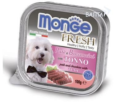 Monge Dog Fresh Консервы для собак тунец (100 г) зоомагазине gavgav-market