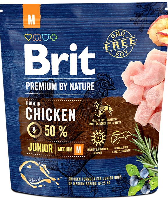BRIT Premium by Nature Junior M Корм для молодых собак средних пород (1 кг) зоомагазине gavgav-market