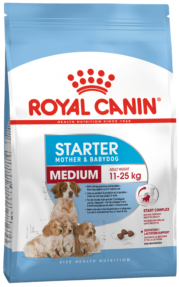 Royal Canin Medium Starter Корм для щенков до 2 месяцев, беременных и кормящих сук (4 кг) зоомагазине gavgav-market