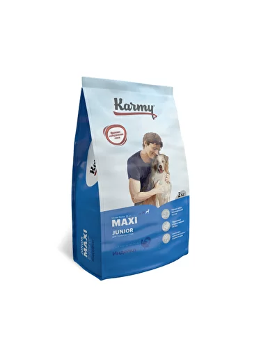Karmy Maxi Junior сухой корм для щенков крупных пород до 1 года Индейка 2 кг зоомагазине gavgav-market
