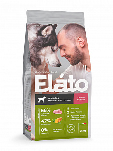 Elato Holistic Adult Dog Medium & Maxi Lamb & Venison Корм для взрослых собак средних и крупных пород с ягненком и олениной 8 кг зоомагазине gavgav-market