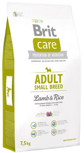 BRIT Care Adult Small Breed Lamb&Rice Для взрослых собак мелких пород с ягненком и рисом (7,5 кг) зоомагазине gavgav-market
