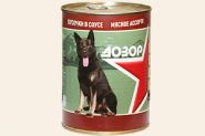Дозор Консервы для собак Мясное ассорти, кусочки в соусе (970 г) зоомагазине gavgav-market