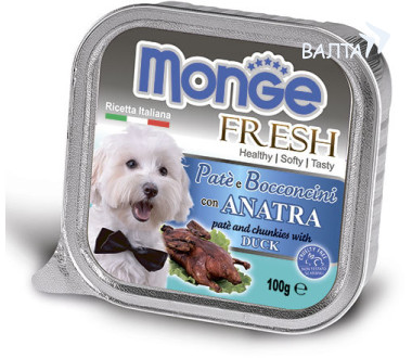 Monge Dog Fresh Консервы для собак утка (100 г) зоомагазине gavgav-market