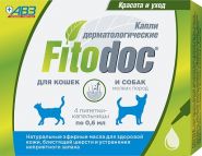 FITODOC Капли дерматологические для кошек и собак мелких пород, 4*0,6 мл