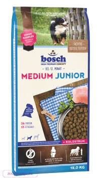 Bosch Junior Medium Полнорационный корм для щенков средних пород (15 кг) зоомагазине gavgav-market